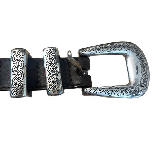 Bill Adler Studio Leather Conch Medallion Southwestern Belt Men 38 Brown - Picture 4 of 6